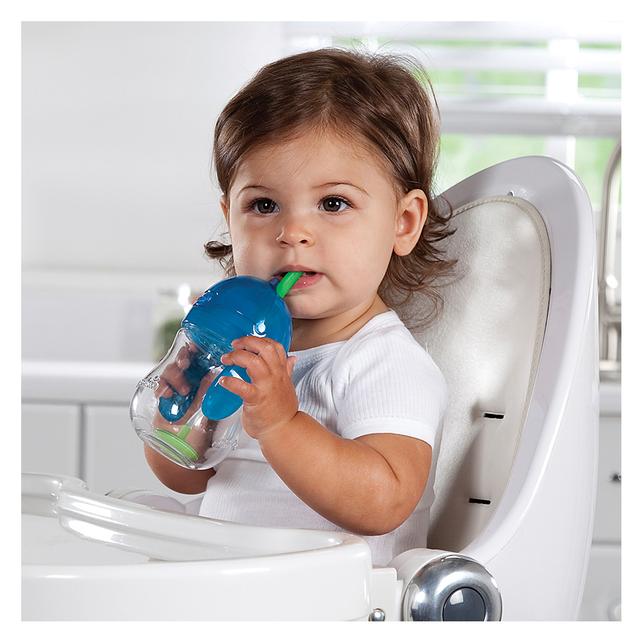 مطارة للاطفال بمصاصة 200 مل كليك لوك منشكين أزرق Munchkin Click Lock Weighted Flexi Straw Cup - SW1hZ2U6NjYwMjM1