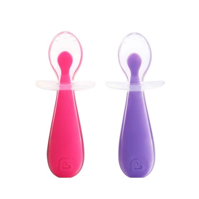Munchkin - 2pc Gentle Scoop Spoons - Pink/Purple