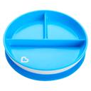 طبق طعام سبلاش مقسم للأطفال أزرق Munchkin - Stay Put Suction Plate - Blue - SW1hZ2U6NjYwMzYz