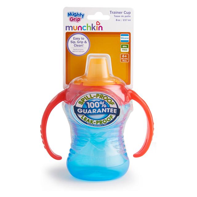 كوب شرب تدريبي بفوهة للأطفال الصغار 8 أونصة أزرق مونشكين Mighty Grip Trainer Cup 8oz - Blue - Munchkin - SW1hZ2U6NjYwNDc1