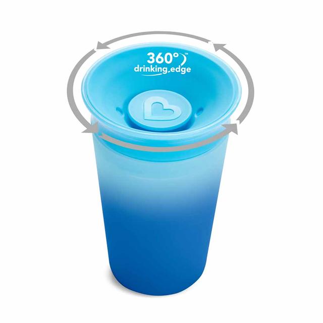 كوب شرب للأطفال الصغار 9 أونصة متغير اللون أزرق Miracle 360 Color Changing Cup 9oz 1pk - Blue - Munchkin - SW1hZ2U6NjYwNjYx