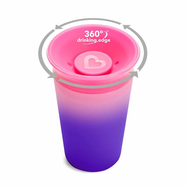 كوب شرب للأطفال الصغار 9 أونصة متغير اللون زهري Miracle 360 Color Changing Cup 9oz 1pk - Pink - Munchkin - SW1hZ2U6NjYwNjc2