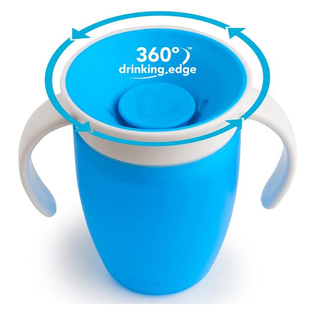 كوب التدريب على الشرب للأطفال الصغار أزرق Miracle 360 Non Spill Trainer Cup 7oz - Blue - Munchkin - SW1hZ2U6NjYwNzAy