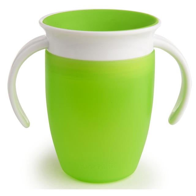 كوب التدريب على الشرب للأطفال الصغار أخضر Miracle 360 Non Spill Trainer Cup 7oz - Green - Munchkin - SW1hZ2U6NjYwNzA3