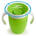 كوب التدريب على الشرب للأطفال الصغار أخضر Miracle 360 Non Spill Trainer Cup 7oz - Green - Munchkin - SW1hZ2U6NjYwNzA5