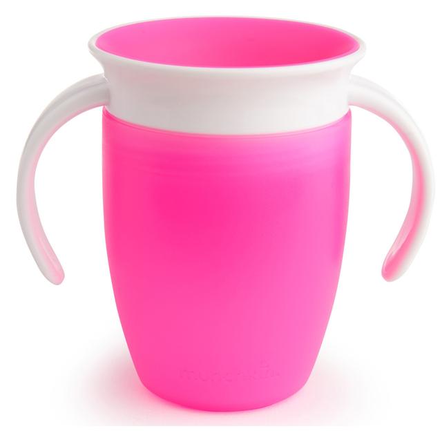 كوب التدريب على الشرب للأطفال الصغار زهري Miracle 360 Non Spill Trainer Cup 7oz - Pink - Munchkin - SW1hZ2U6NjYwNzE0