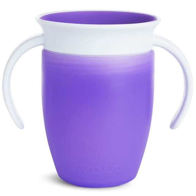 كوب التدريب على الشرب للأطفال الصغار بنفسجي Miracle 360 Non Spill Trainer Cup 7oz - Purple - Munchkin - SW1hZ2U6NjYwNzIx