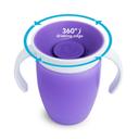 كوب التدريب على الشرب للأطفال الصغار بنفسجي Miracle 360 Non Spill Trainer Cup 7oz - Purple - Munchkin - SW1hZ2U6NjYwNzIz