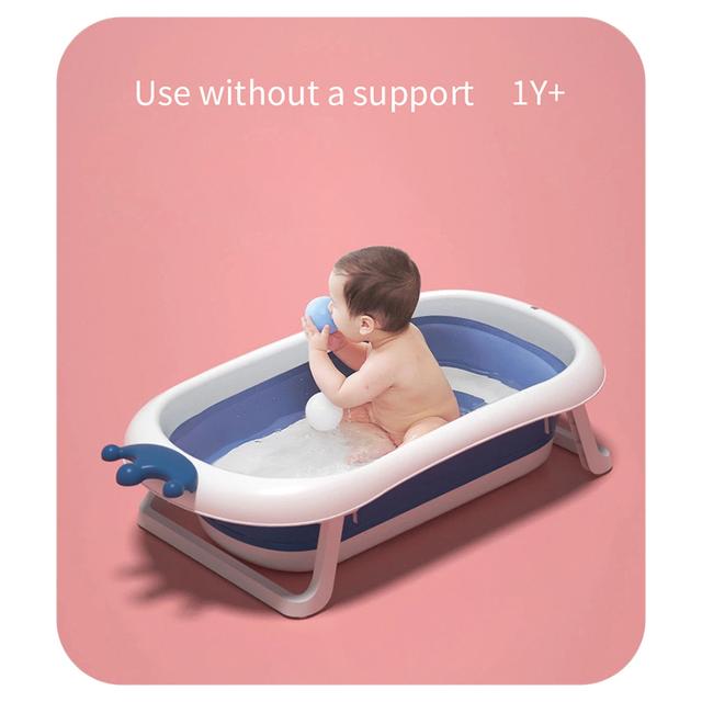 حوض استحمام للأطفال قابل للطي لون زهر بامبل اند بيرد Foldable Bathtub Crown Style - Bumble & Bird - SW1hZ2U6NjYxNTk1
