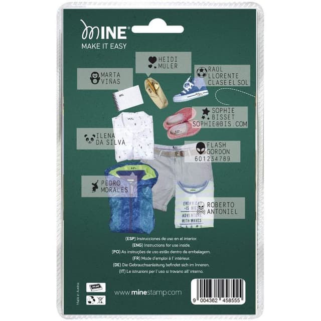 ختم اسم لتخصيص الملابس والكتب للأطفال ماين ستامب Mine Stamp Compact Stamp For Clothes & Books