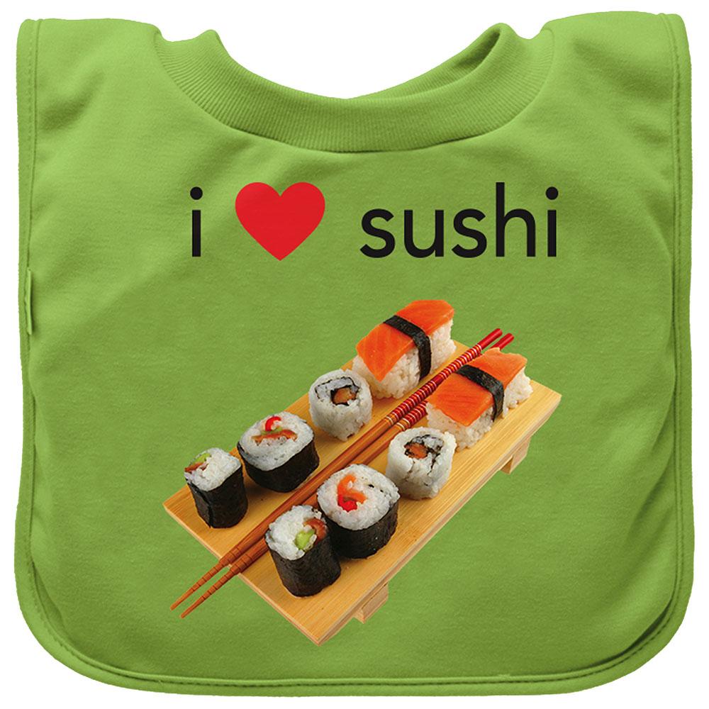 مريلة للاطفال لون أخضر Green Sprouts - Pull-Over Food Bib Green Sushi