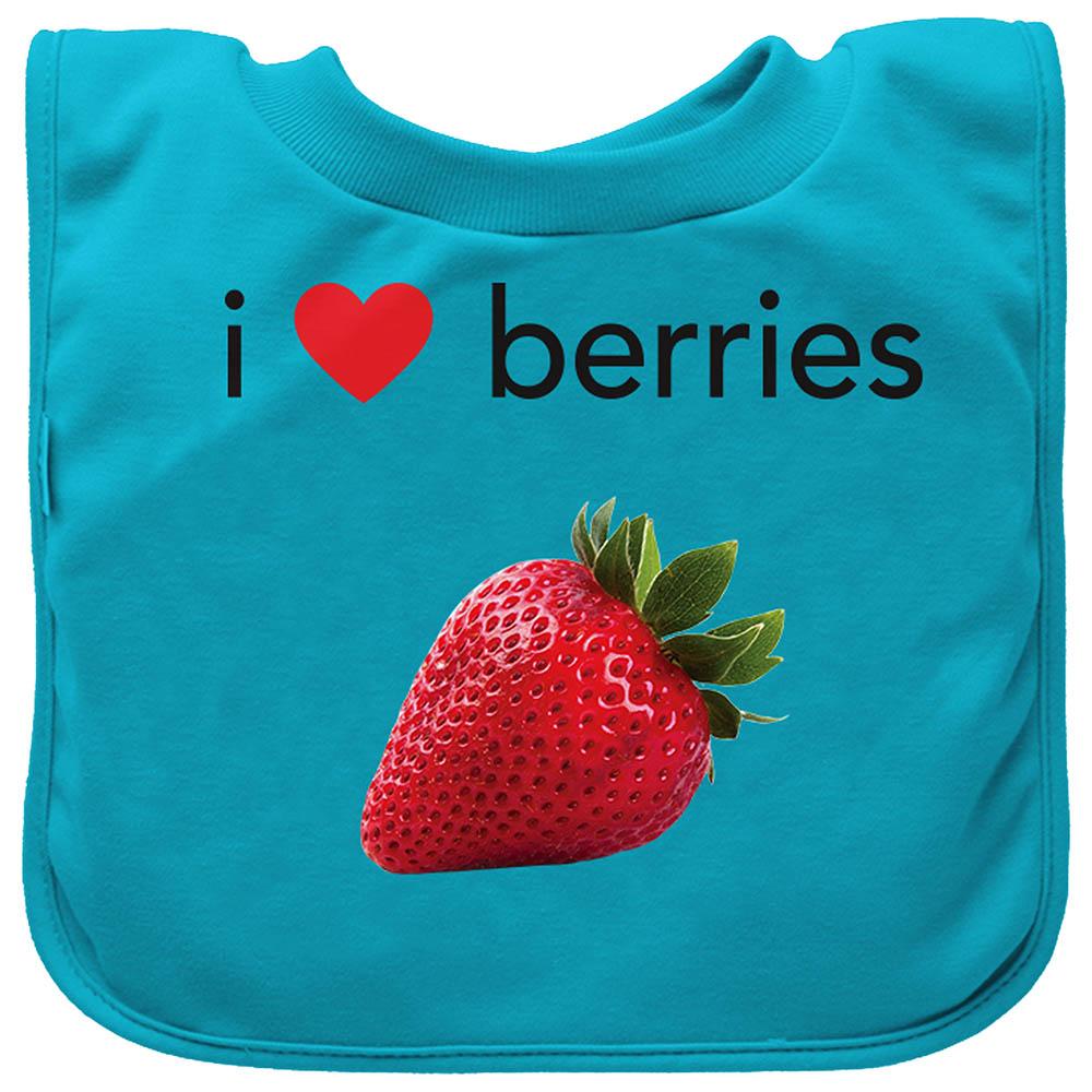 مريلة اطفال لون أزرق Green Sprouts - Pull-Over Food Bib Aqua Berries