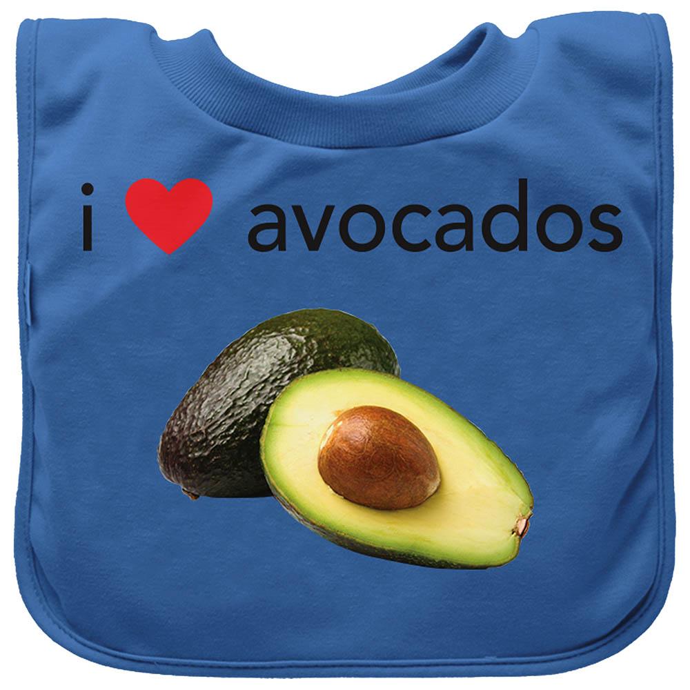 مريلة للاطفال لون أزرق Green Sprouts - Pull-Over Food Bib Blue Avocados