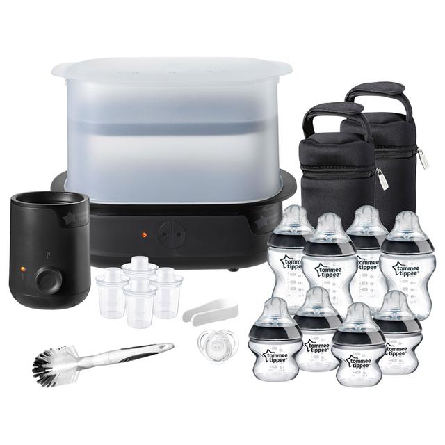 مجموعة رضاعات الأطفال مع جهاز تعقيم الرضاعات وفرشاة 19في1 Tommee Tippee Perfect Prep & Complete Feeding Kit - SW1hZ2U6NjY1MDY4