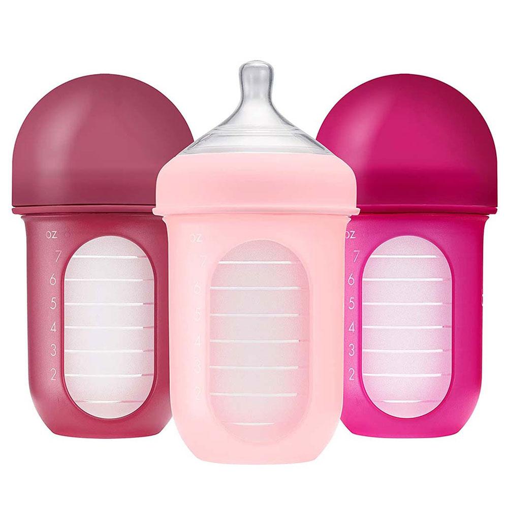 Tomy Boon Boon - Nursh 8oz Bottle Pack of 3 - Pink