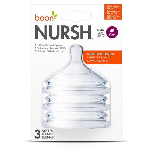 Tomy Boon Boon - Nursh Nipples Slow 0m+ Pack of 4 - SW1hZ2U6NjYzMTgz