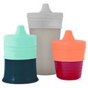 Tomy Boon Boon - Snug Stretchy Silicone Reusable Spout Lids with Containers - SW1hZ2U6NjQzNDQw