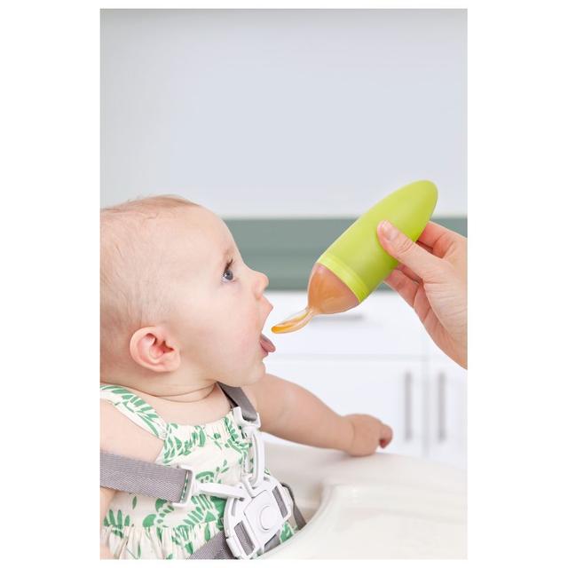 رضاعة سيريلاك للأطفال - أخضر  Boon - Squirt Silicone Baby Food Dispensing Spoon - SW1hZ2U6NjQzNDY4