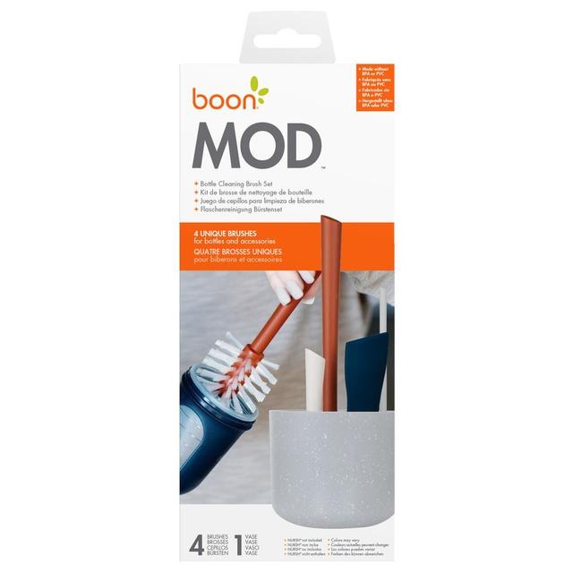 حزمة فرشاة تنظيف الرضاعات للأطفال 4 في 1 بون Boon Mod Bottle Cleaning Brush - SW1hZ2U6NjQzNTE5