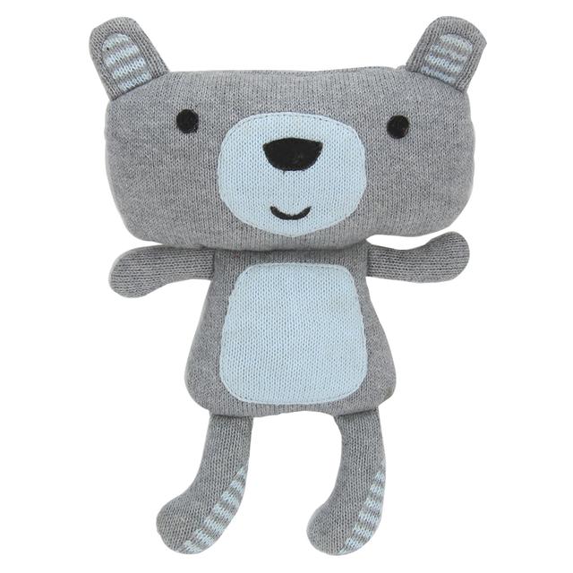 بطانية اطفال (بطانية بيبي) مع دمية - رمادي و أزرق Pluchi - James Skinny Blanket with Bear Toy - SW1hZ2U6NjYzODcx