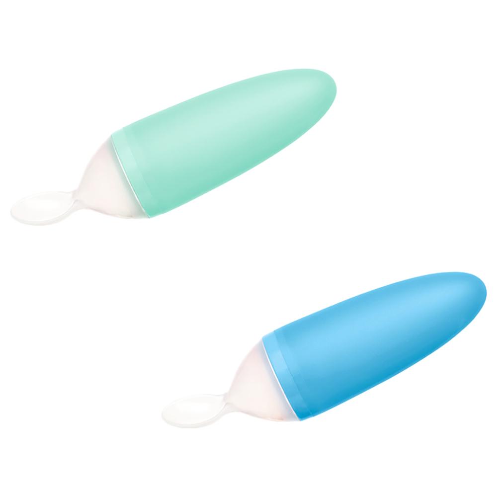 Tomy Boon Boon - Baby Food Dispensing Spoon - Pack of 2 - Blue/Green