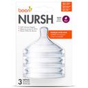 Tomy Boon Boon - Nursh Nipples & Silicone Bottle 4oz - Pink - SW1hZ2U6NjY0NTc5