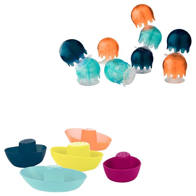 Tomy Boon Boon - Fleet Stacking Boats & Jellies Suction Cup Bath Toy - SW1hZ2U6NjY0NTkw