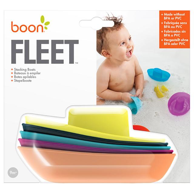 لعبة السفن و القناديل للأطفال (لعبة أطفال)  Boon - Fleet Stacking Boats & Jellies Suction Cup Bath Toy - SW1hZ2U6NjY0NTk4
