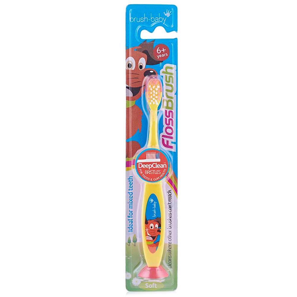 Brush Baby - FlossBrush 6y+ - Yellow