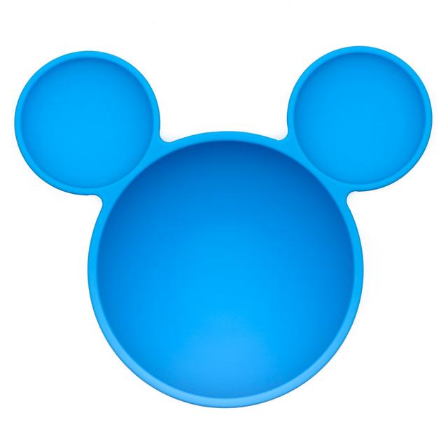 صحن و ملعقة ميكي ماوس للأطفال من بمكينز - أزرق  Bumkins - Mickey Mouse Blue First Feeding Set - SW1hZ2U6NjY1ODU2