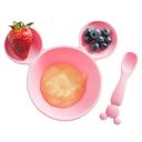 صحن و ملعقة ميكي ماوس للأطفال من بمكينز – زهري  Bumkins - Minnie Mouse Pink First Feeding Set - SW1hZ2U6NjY1ODY3