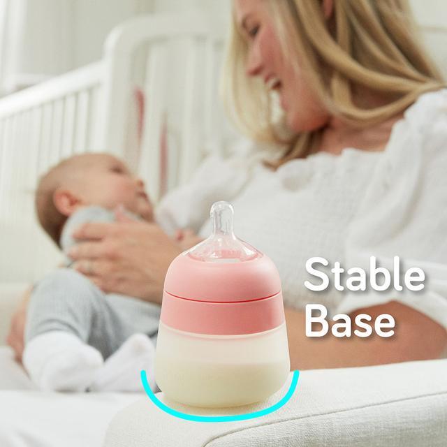 Nanobebe - Flexy Silicone Baby Bottle Pack Of 3 150 ml Pink - SW1hZ2U6NjY2MDE3