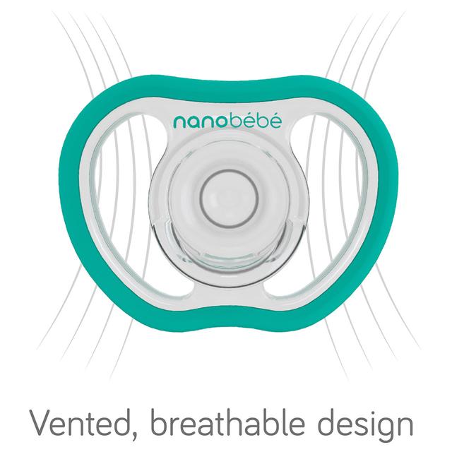 Nanobebe - Baby Active Pacifiers Pack Of 4 - Teal & Grey - SW1hZ2U6NjY2MTAy