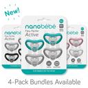 Nanobebe - Baby Active Pacifiers Pack Of 4 - Teal & Grey - SW1hZ2U6NjY2MTA2