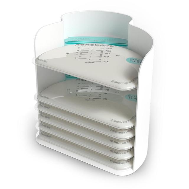 اكياس حفظ حليب الام 150 مل 25 قطعة نانو بيبي Nanobebe Breastmilk Storage Bag And Organizer - SW1hZ2U6NjQ1MjEx