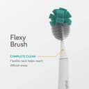 فرشاة تنظيف رضاعات كهربائية مع منظف حلمات نانو بيبي Nanobebe Flexy Brush Heads Teal - 236545