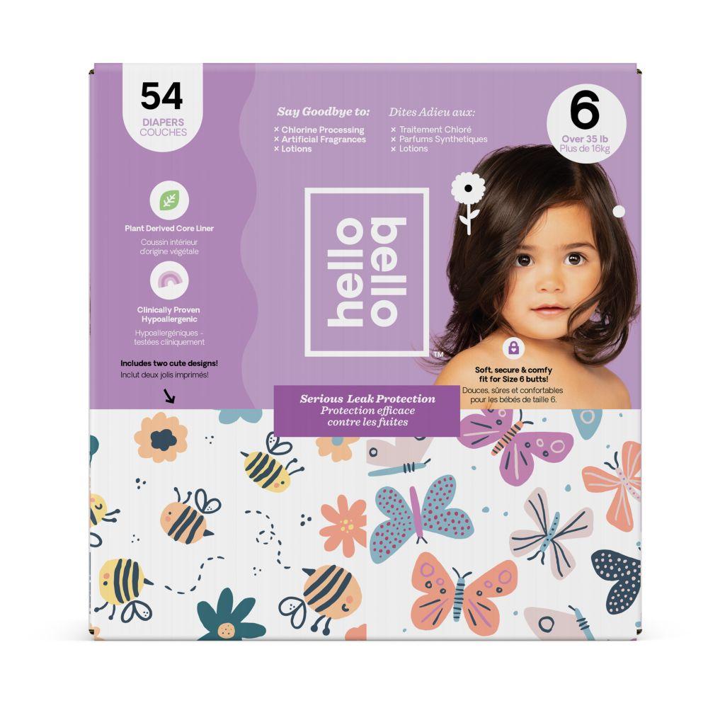 Hello Bello Club Diaper - Bees/Butterflies - Girl Size 6 16kg+ 54pcs