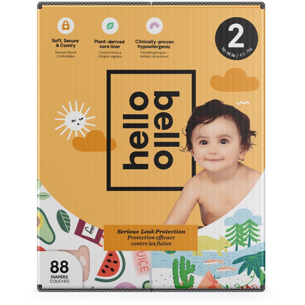 Hello Bello Diaper Sunny Side Up & Sleepy Sloths Size 2 4.5 - 7kg 100 pcs