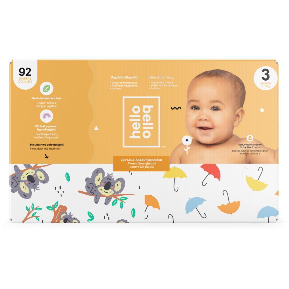 حفاضات أطفال مقاس ثلاثة 92 قطعة Hello Bello Babe Diapers 92pcs