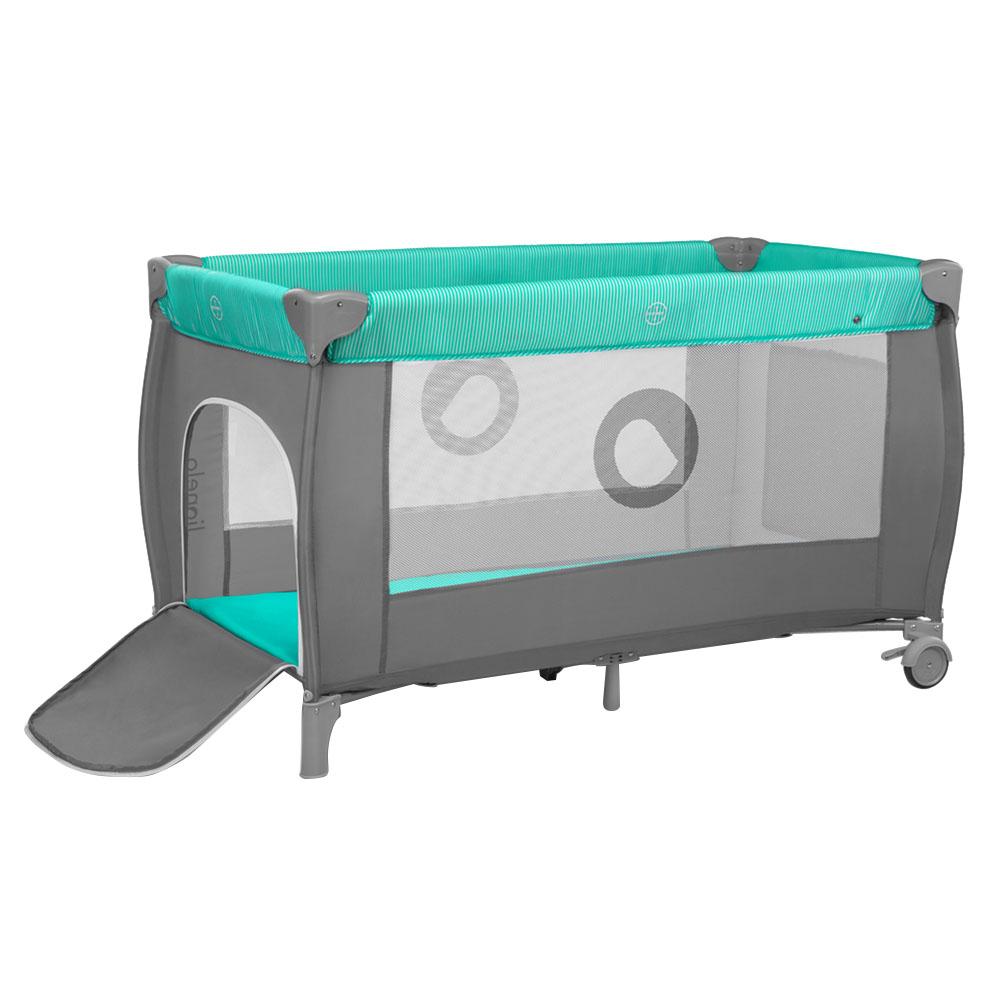 Lionelo - Sven Plus 2-in-1 Travel Bed Playpen - Turquoise Blue