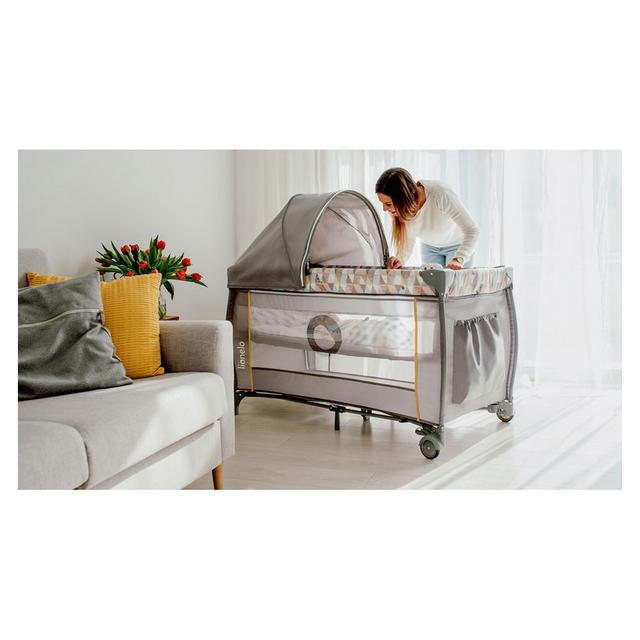 سرير للأطفال قابل للطي Lionelo Flower 2-in-1 Travel Bed Playpen - SW1hZ2U6NjQ0NzA3