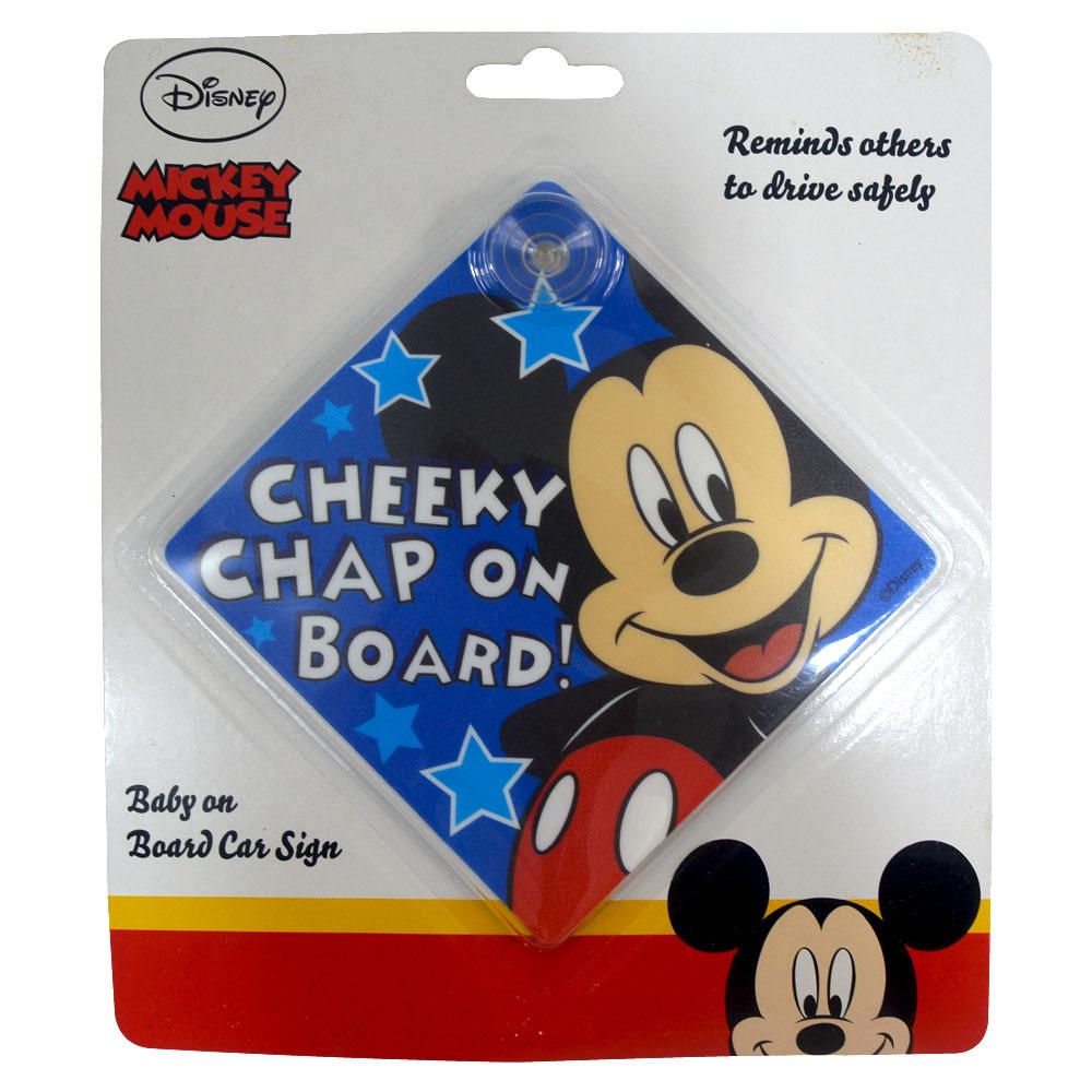 لوحة تنبيه وجود اطفال (ميكي ماوس) Poplar Linens - On Board Mickey Sign