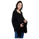 Pluchi - Knitted Nursing Poncho Frida - Black - SW1hZ2U6NjY3NDI0