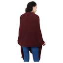 Pluchi - Knitted Nursing Poncho Frida - Maroon - SW1hZ2U6NjY3NDM3