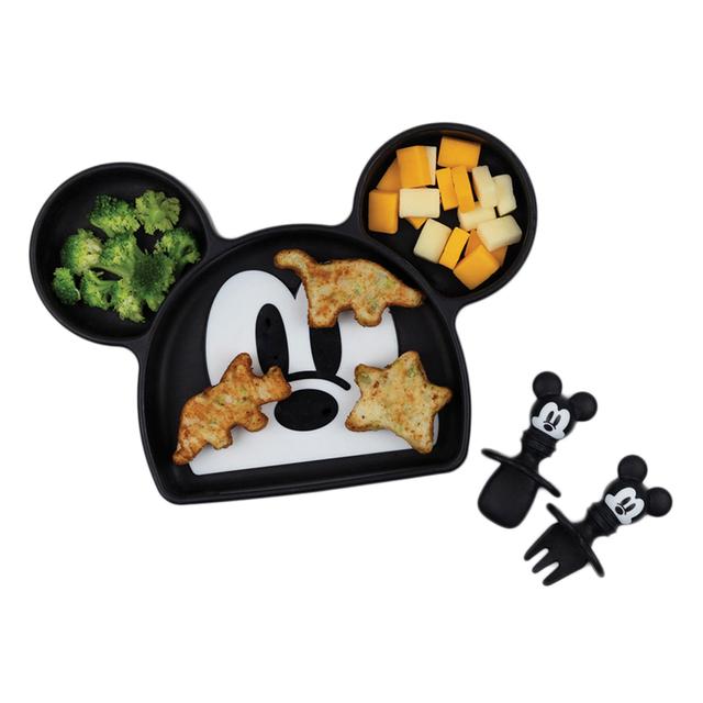 ملعقة و شوكة ميكي ماوس للأطفال من بمكينز  Bumkins - Mickey Mouse Silicone Chewtensils, Baby Fork And Spoon Set - SW1hZ2U6NjY3NTM5
