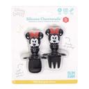 ملعقة و شوكة ميني ماوس للأطفال من بمكينز  Bumkins - Minnie Mouse Silicone Chewtensils, Baby Fork And Spoon Set - SW1hZ2U6NjQzMDQ2
