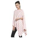 بونشو للحوامل - وردي و أبيض Pluchi - Knitted Fashion/Maternity Poncho Kia - SW1hZ2U6NjY3NTYx