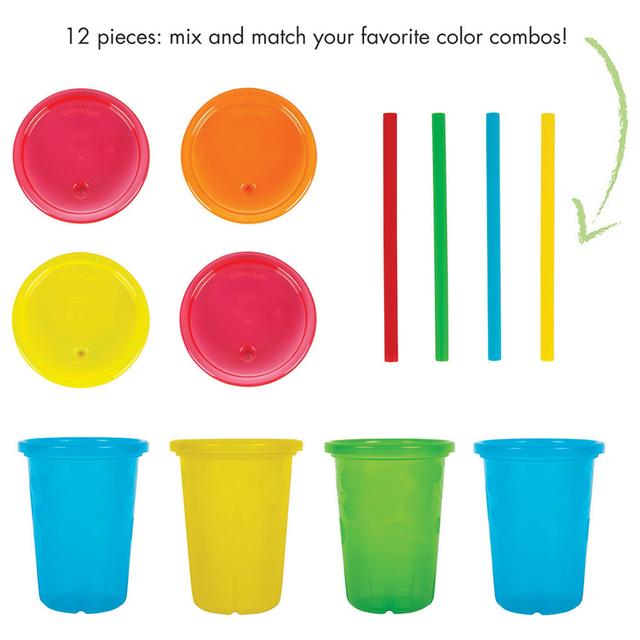 The First Years - Take And Toss Straw Cups & Feeding Setطقم أدوات مائدة للأطفال حزمة 36في1 Take & Toss Multi-Pack - The First Years - SW1hZ2U6NjY3NzE1