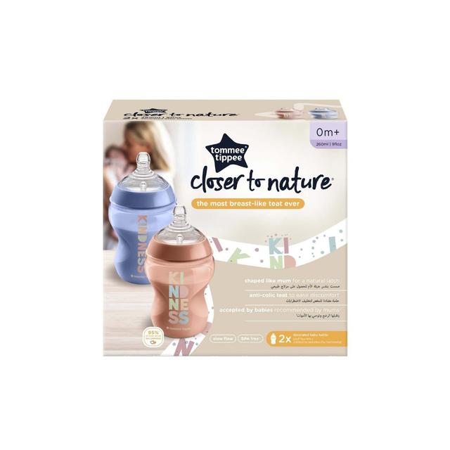 رضاعة أطفال ضد المغص حزمة 2في1 بلاستيك 260ml  Tommee Tippee Closer to Nature Bottle - SW1hZ2U6NjQzODQ0