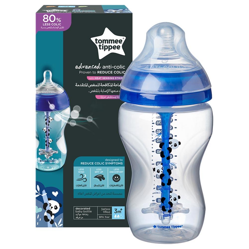 Tommee Tippee Advanced Anti-Colic Feeding Bottle, 340ml-Blue